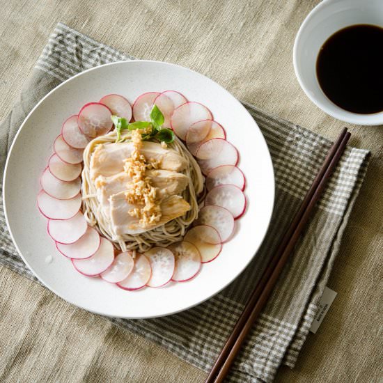 Poached Chicken with Soba Noodles