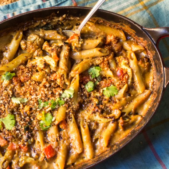 Curried Cauliflower Mac and Cheese