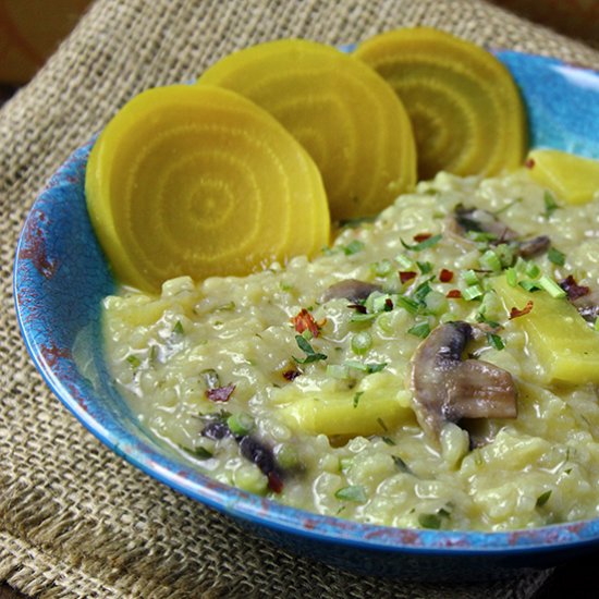 Golden Beet Risotto | Vegan&Low-Fat