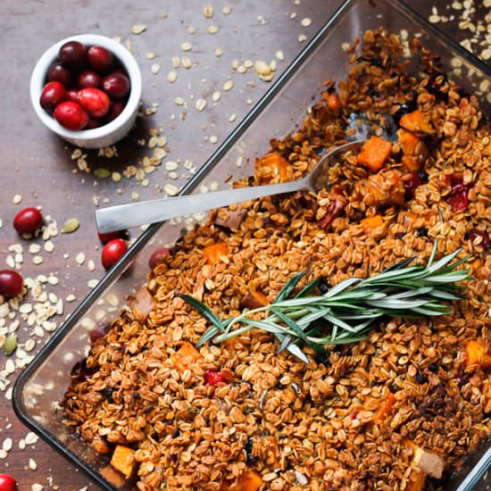 Sweet Potato Casserole with Granola