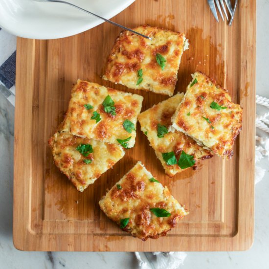 Cauliflower Crust Cheesy Bread