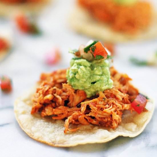 Chicken Tinga Mini Tostadas