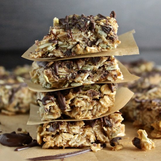 No-Bake Peanut Butter Granola Bars