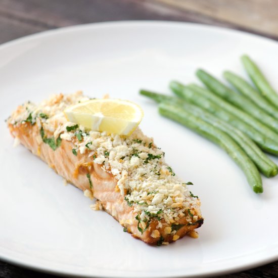 Panko-Crusted Honey Mustard Salmon