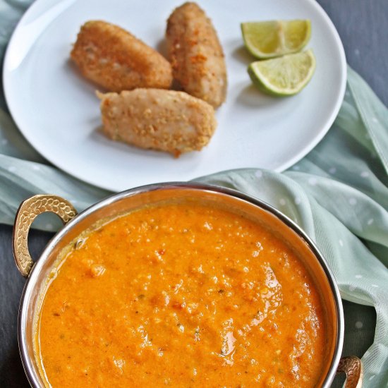 Soya Kofta Curry with Corn Gravy