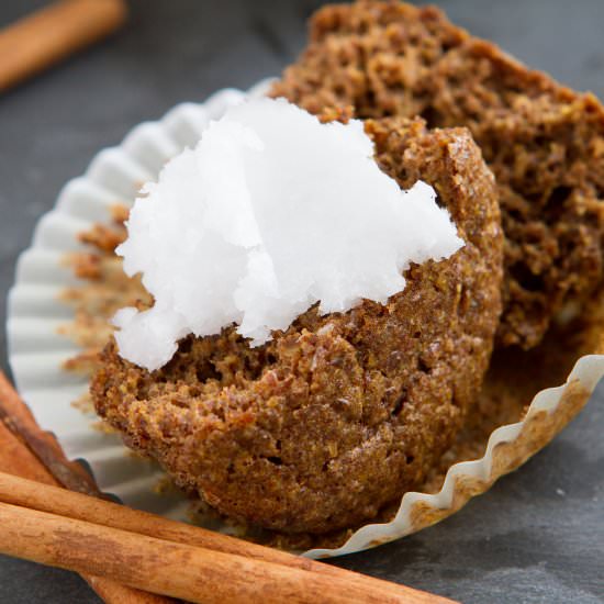 Flaxseed Cinnamon Bun Muffins