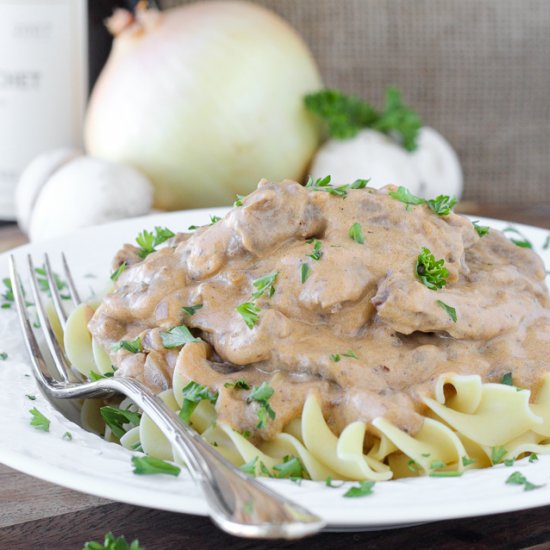 Healthy Beef Stroganoff