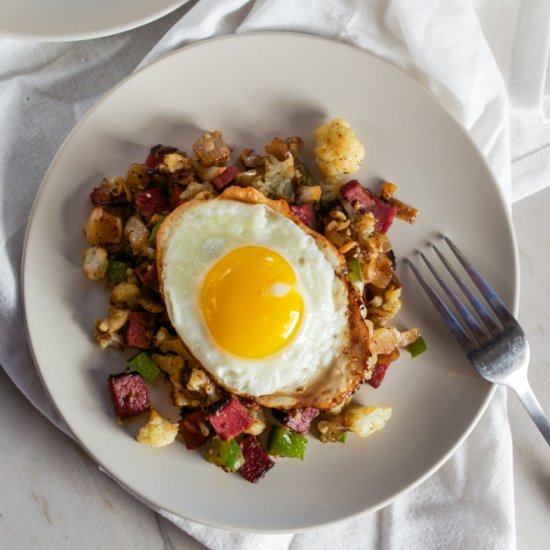 Cauliflower Pastrami Hash