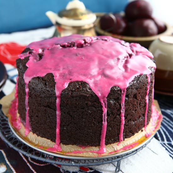 Beetroot Chocolate Einkorn Cake