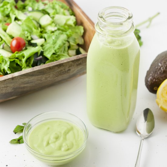 Creamy Lemon Avocado Salad Dressing