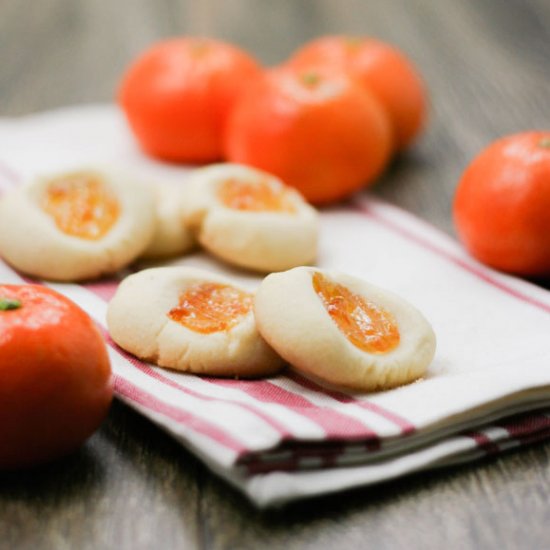 Orange Marmalade Thumbprint Cookies