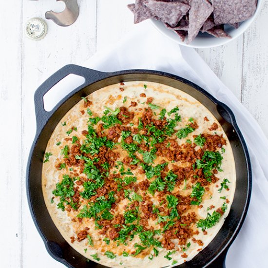 Vegan Cheesy Chorizo Dip