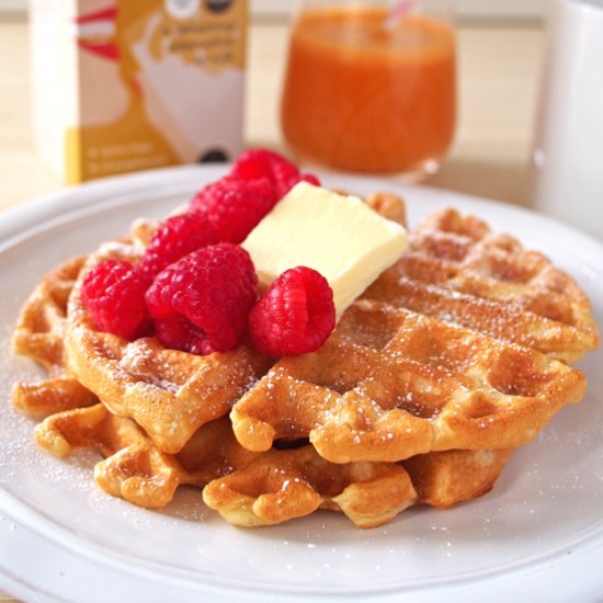 Brown Butter Almond Milk Waffles