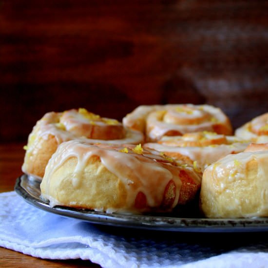 Triple lemon iced sticky buns