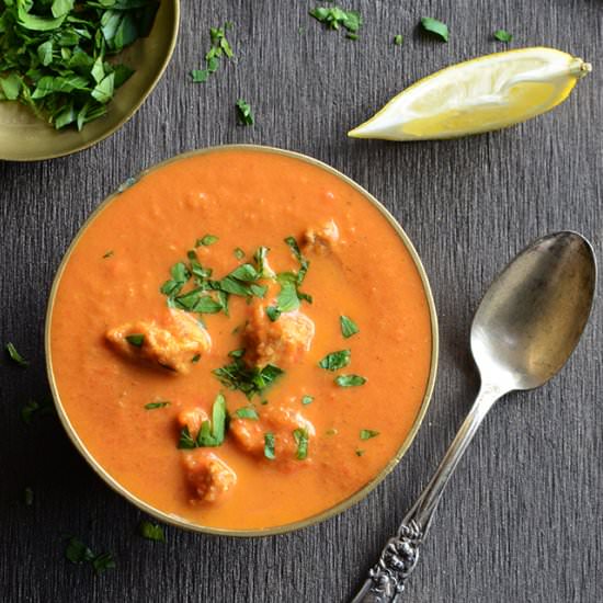 Lighter Chicken Tikka Masala Soup