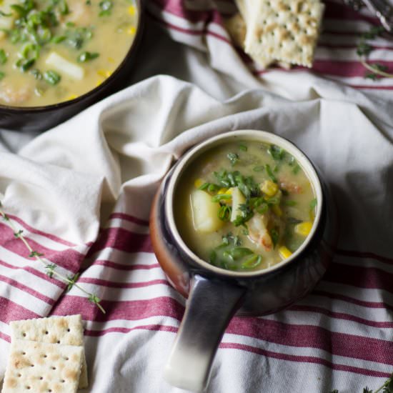 Healthy Shrimp and Corn Chowder