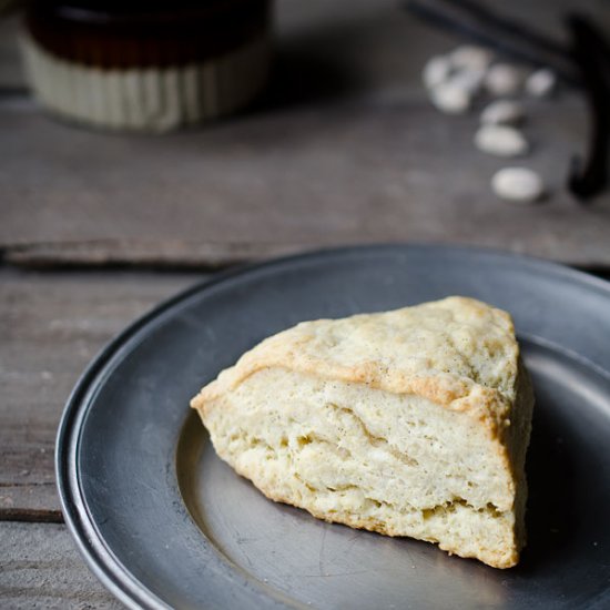 Cardamom Vanilla Cream Scones