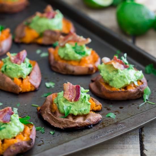 Sweet Potato Guacamole Bites