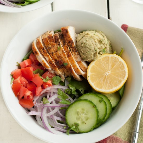 Power Chicken Hummus Bowl