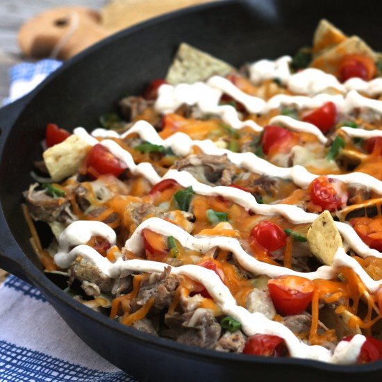 Carnita Nachos W/ Chipotle Crema