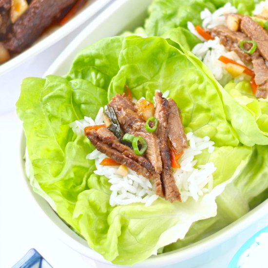 Korean BBQ Bulgogi Lettuce Wraps