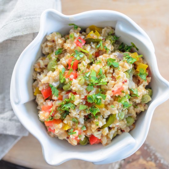 Vegetable Upma with Steel Cut Oats