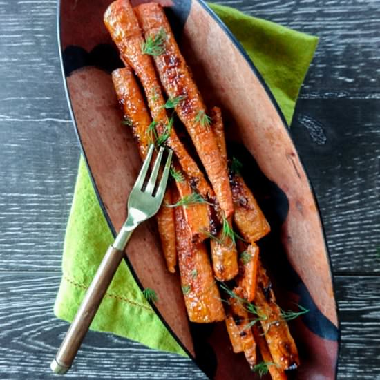 Harissa & Maple Roasted Carrots