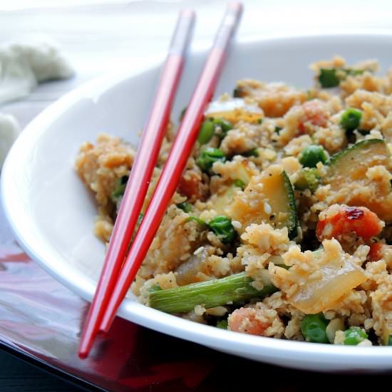 Vegetarian Cauliflower Fried “Rice”