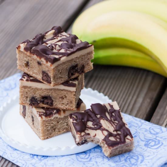 Banana-Chocolate Blondies