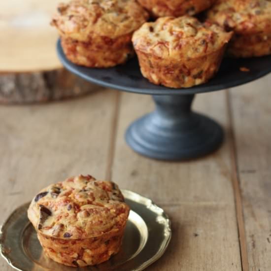 Savory Muffins with Bacon & Cheese