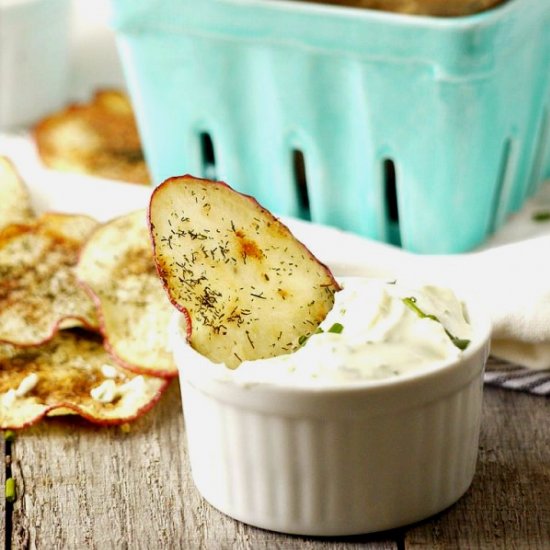 Baked Dill and Onion Chips