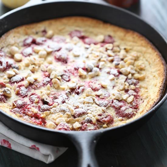 Hazelnut Raspberry Dutch Baby