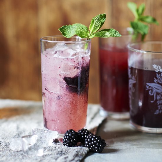 Blackberry, Ginger and Mint Fizz