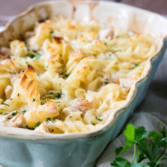 Cajun Chicken Alfredo Casserole