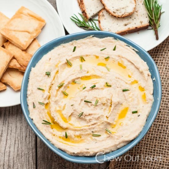 White bean garlic dip