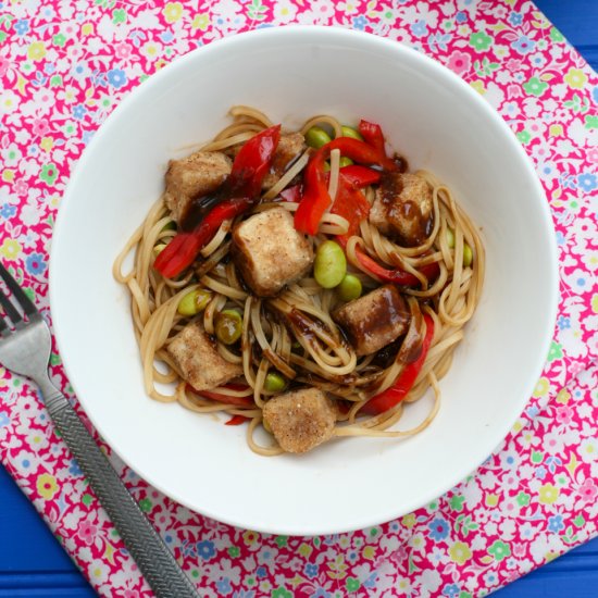 Tamarind Noodles with 5 Spice Tofu