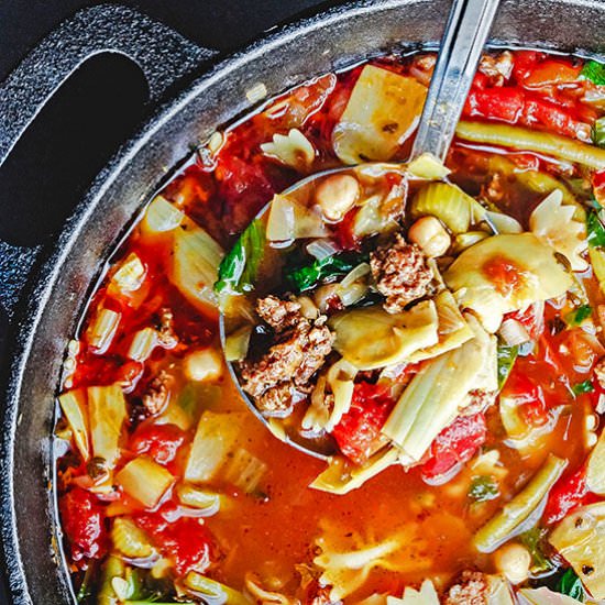 Italian Sausage Minestrone Soup