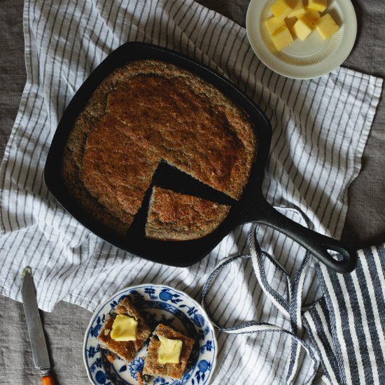 Easy Blue Corn Skillet Bread