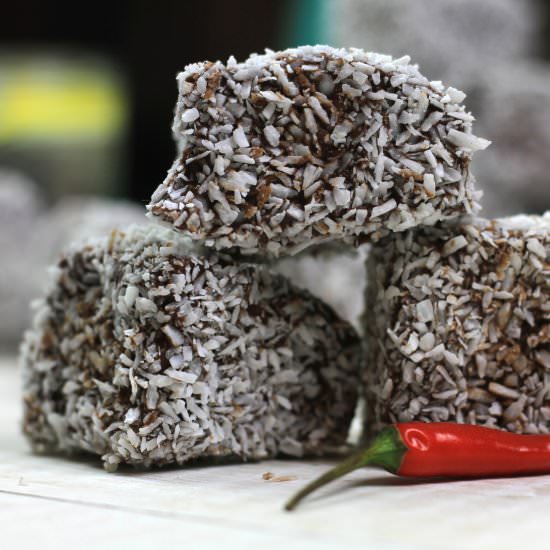 Chilli Chocolate Lamingtons