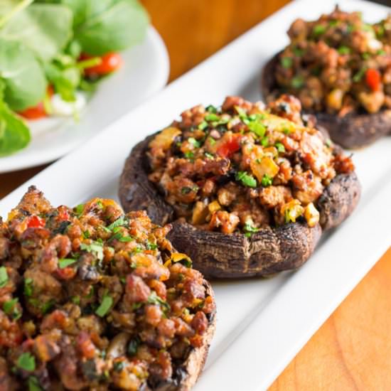 Sausage Stuffed Portobellos