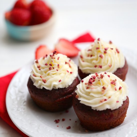 All Natural Red Velvet Cupcakes