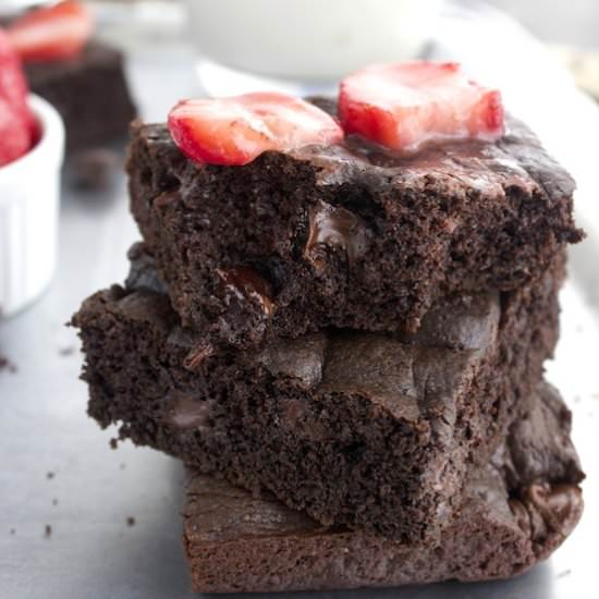 Chocolate Strawberry Brownies