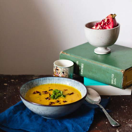 Butternut squash soup with miso