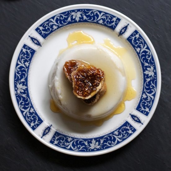 Vegan Panna Cotta w/ Dried Figs