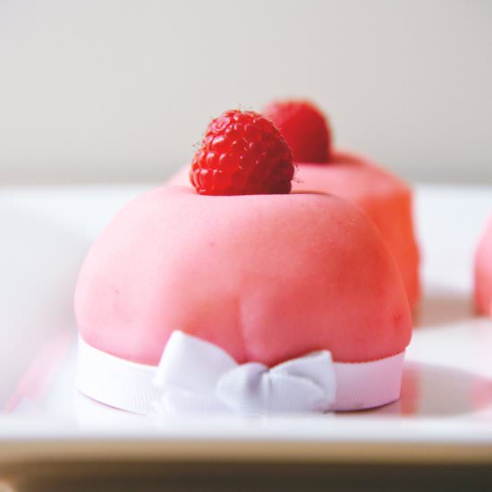 Mini Raspberry Princess Cakes