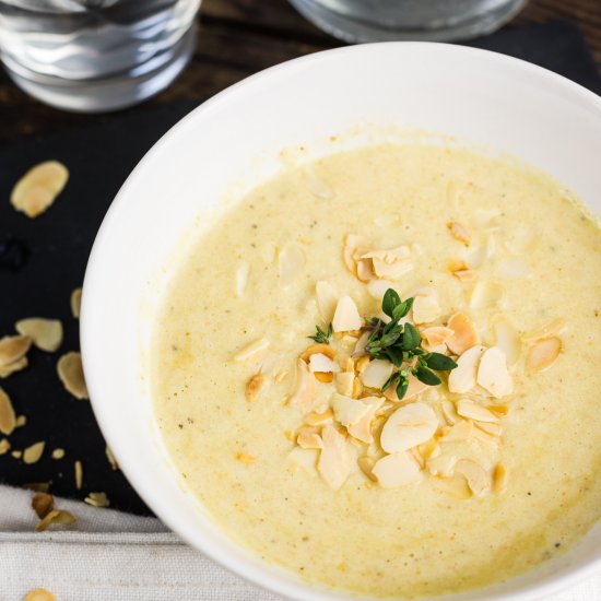 Parsnip & leek soup