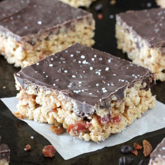 Maple Bacon Rice Krispie Treat