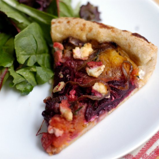 Squash and Beetroot Tart