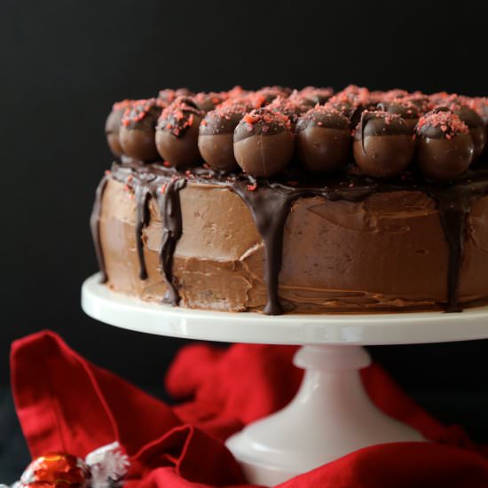 Dark Chocolate Cake with Truffles