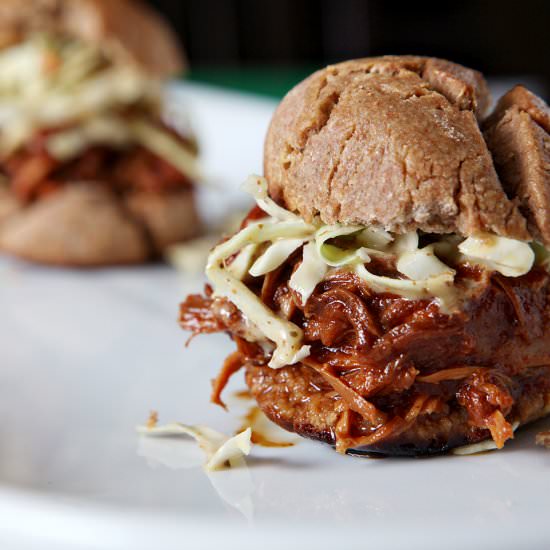 Slow Cooker BBQ Chicken Sandwiches